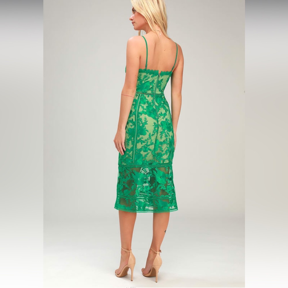 Lulu Deeply Cherish Green Lace Dress sz XS - Picture 2 of 11